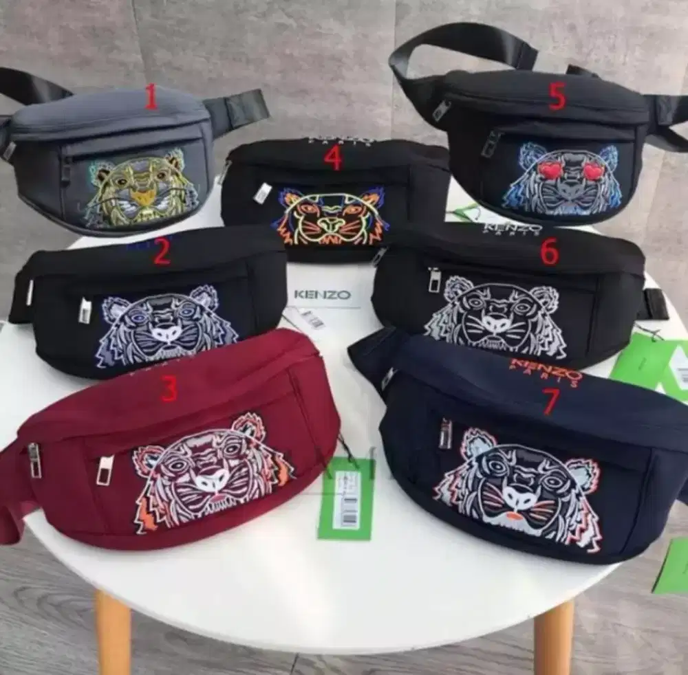 Tas pria waistbag kenzo tiger ready banyak warna