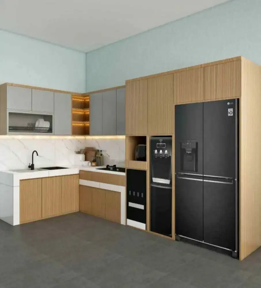 Tempahan Kitchen set dapur Lemari gantung dapur