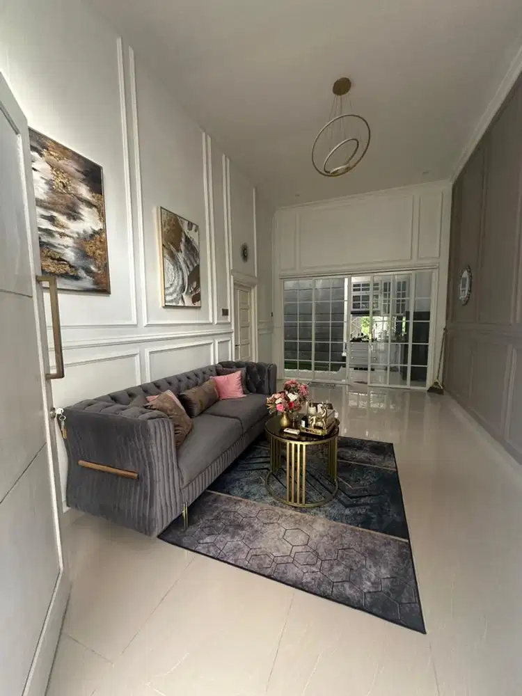 Rumah baru, pondasi cakar ayam, dak beton, lengkap dengan isi