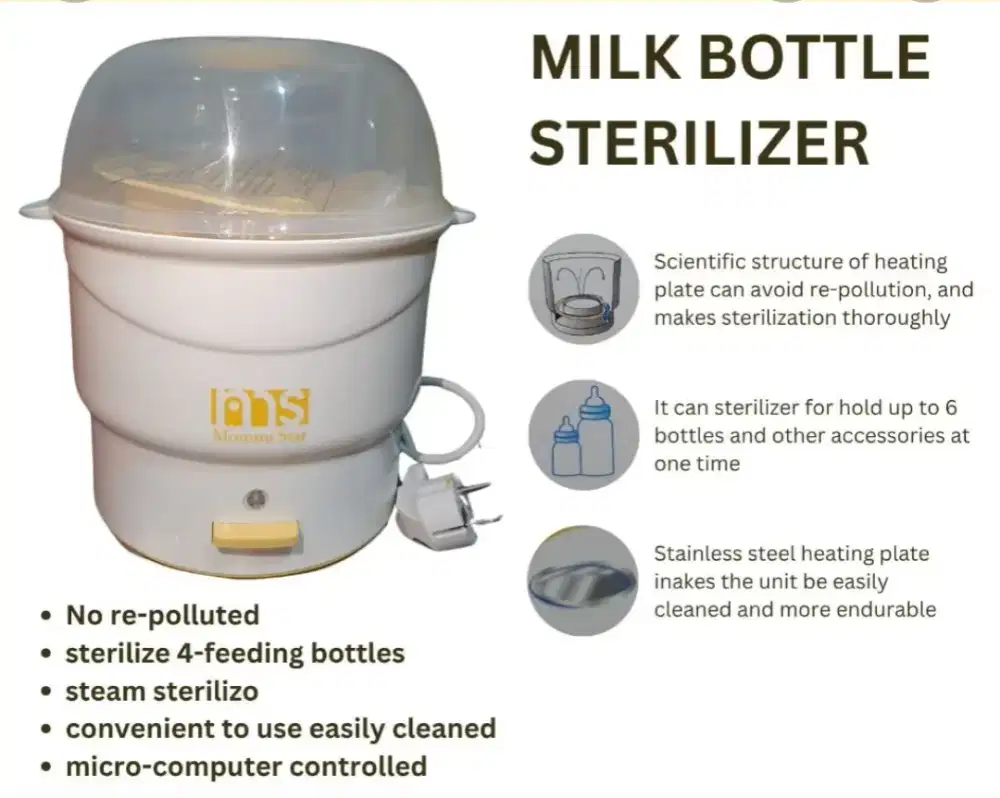 jual murah sterilizer seteril uap botol bayi balita