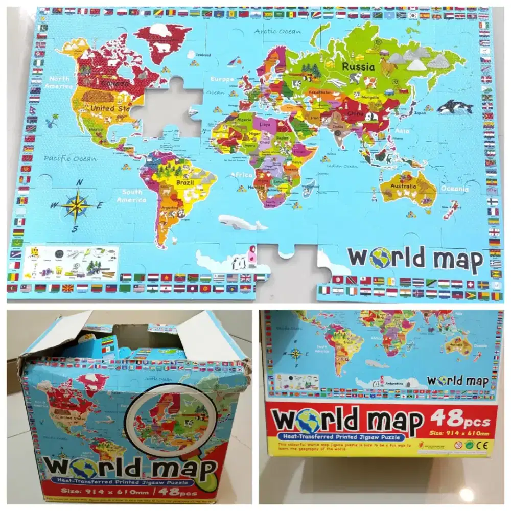Jigsaw Puzzle World Map Mat