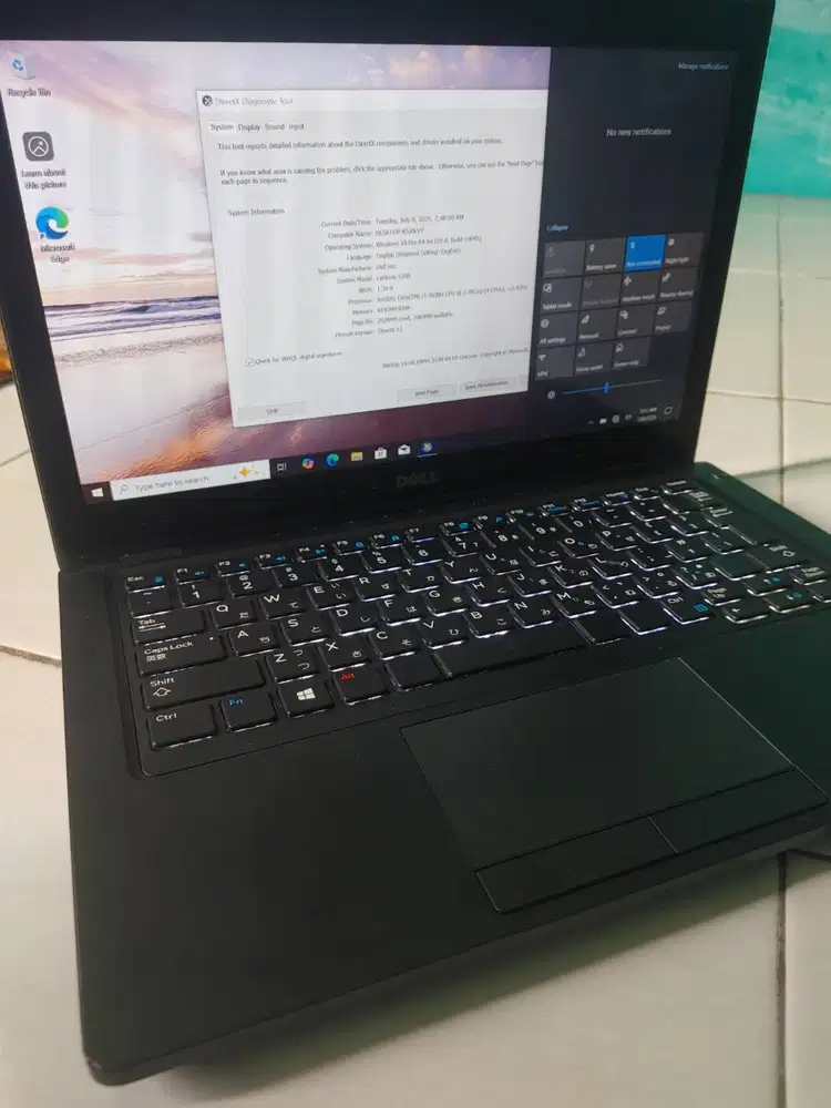 Laptop i7 touchscreen dell latitude 5280 (setara thinkpad/elitebook)
