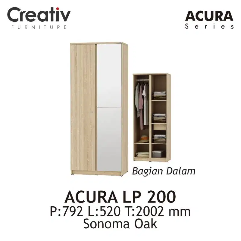 READY LEMARI PAKAIAN ACURA LP 200 TERMURAH TERLARIS SALE