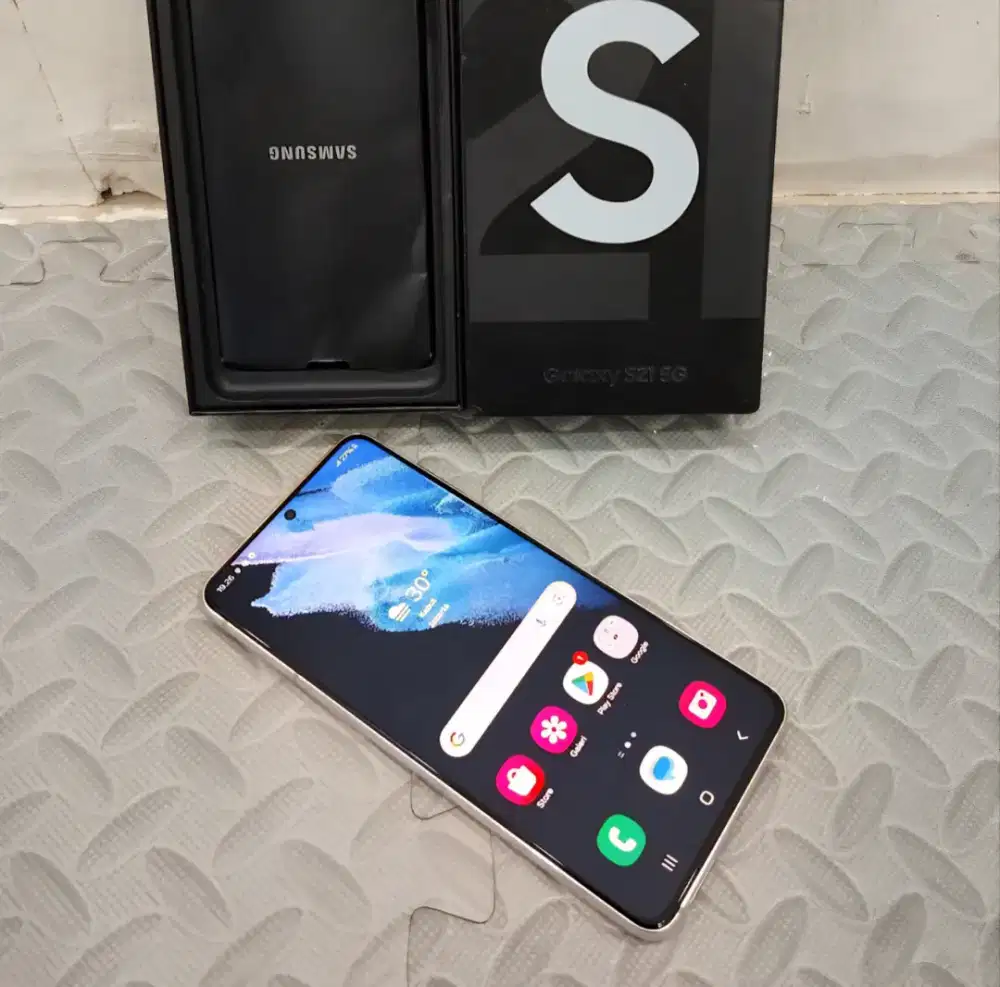 Samsung S21 5G 8/256GB ex Garansi SEIN Putih Mulus Lengkap