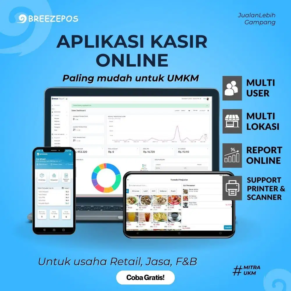 APLIKASI MESIN KASIR ANDROID UNTUK TOKO , RESTO, BARBERSHOP