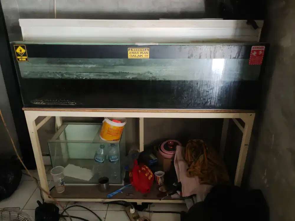 1 set Aquarium/ rak dan filter talang jumbo wet n dry