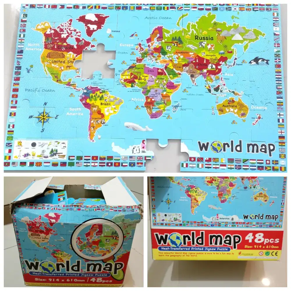 Jigsaw Puzzle World Map Mat