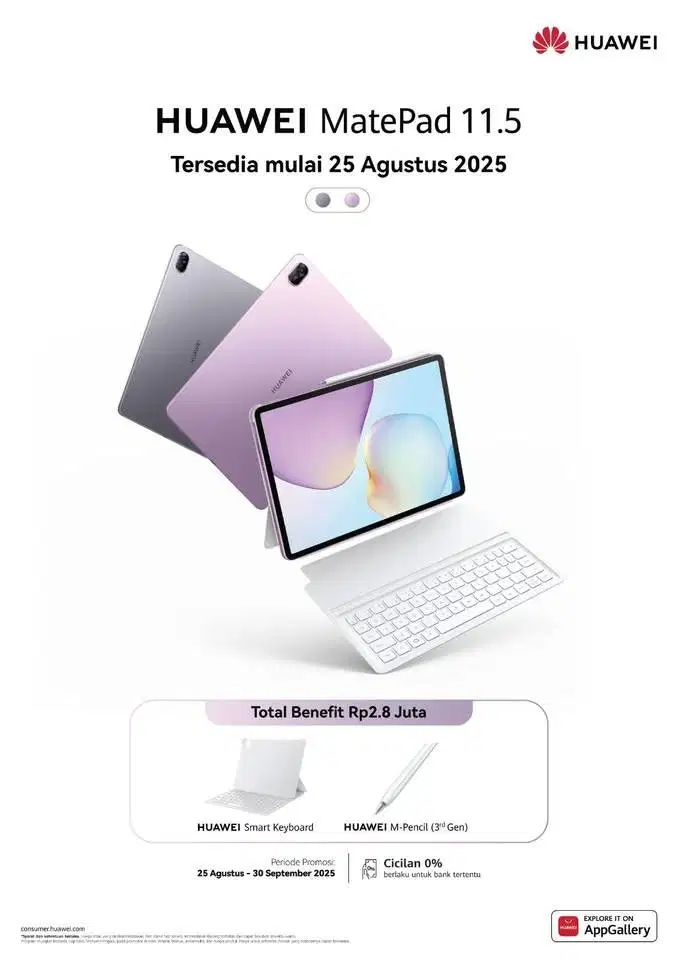 PRE ORDER HUAWEI MATEPAD 11.5 PAPERMATE 2025 FREE KEYBOARD DAN PEN
