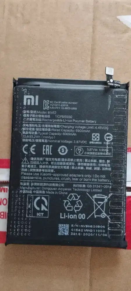 Baterai Bekas Poco M3