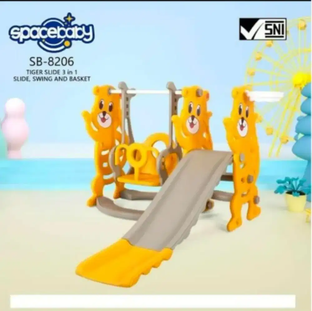 Mainan anak ayunan dan slide