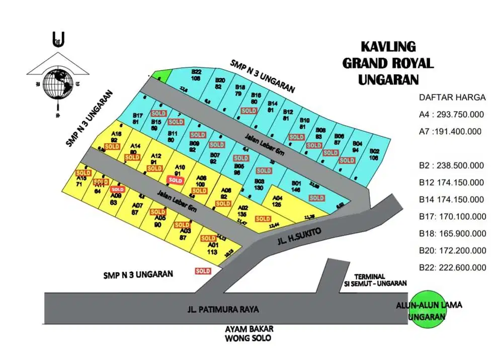 Kavling Murah Siap Bangun Deket SMP 3 di Ungaran
