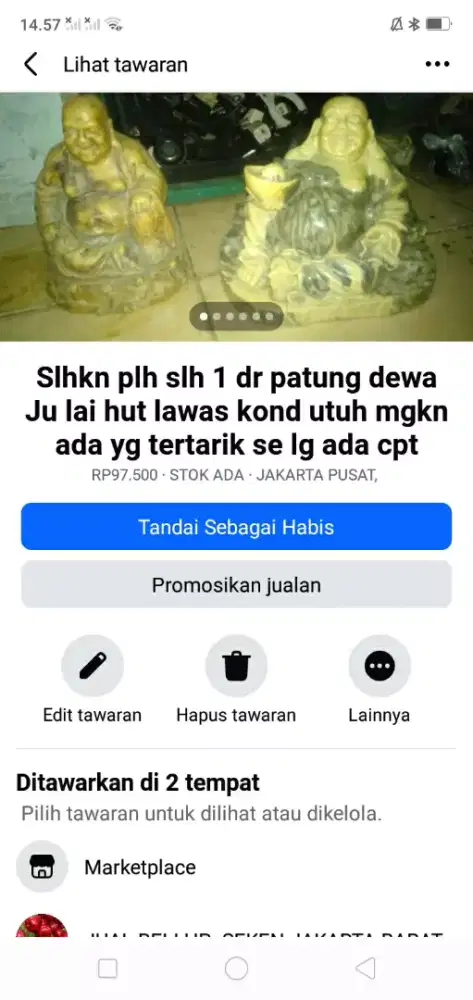 Slhkn plh slh 1 dr hiasan lemari pajang lawas mgkn ada yg tertarik cpt