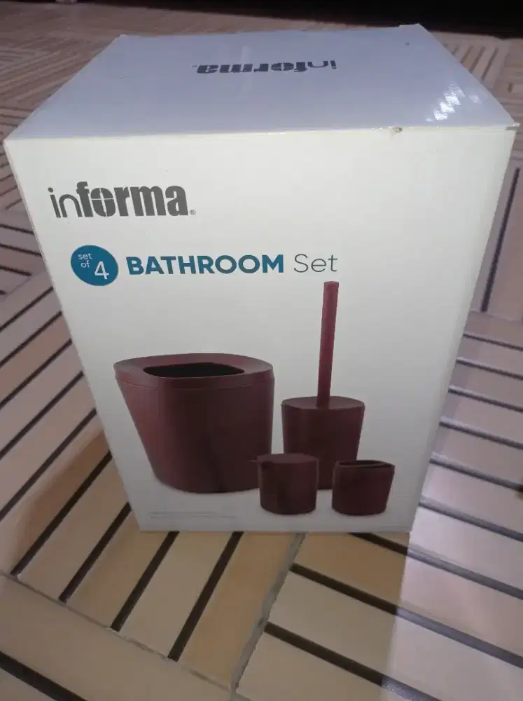 Informa Set Bathroom Set 4 Sikat Kamar Mandi Tempat Sampah Wadah Sabun