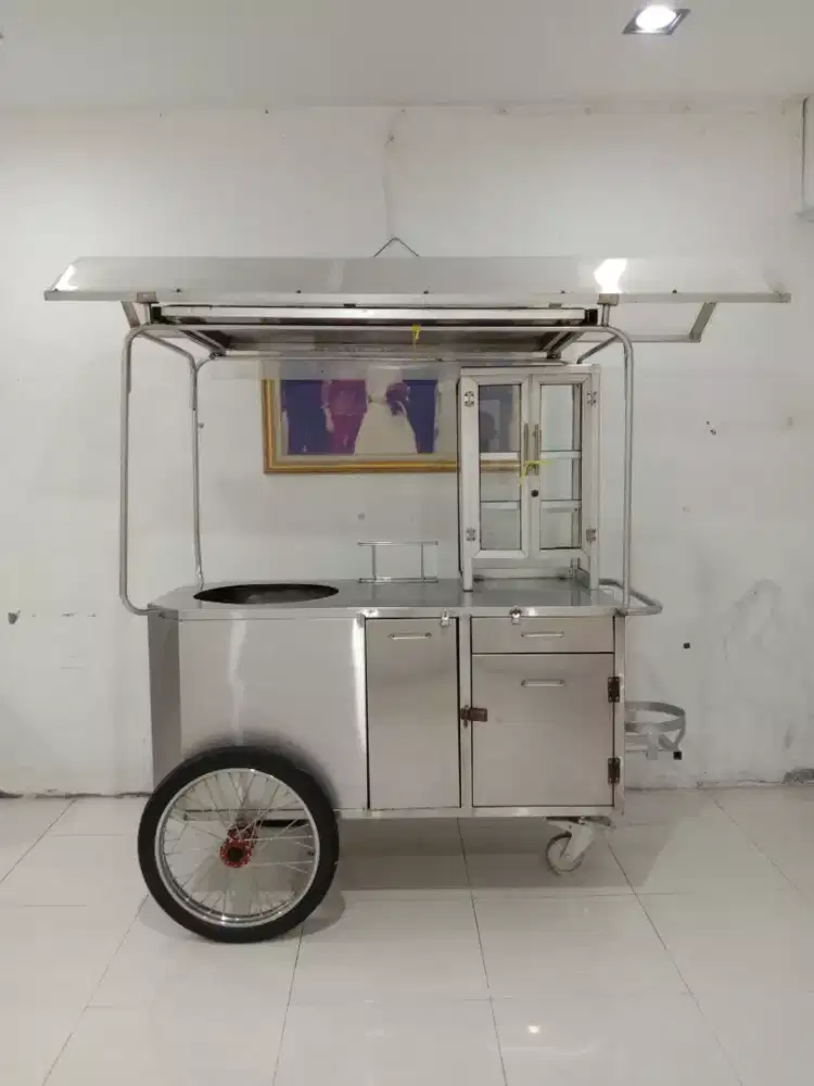 Jual Gerobak Stainless Mie Ayam , Bubur , Baso