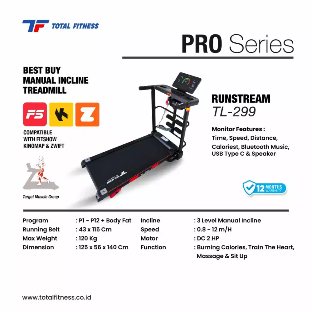 TREADMILL ELEKTRIK TF 288/2 HP