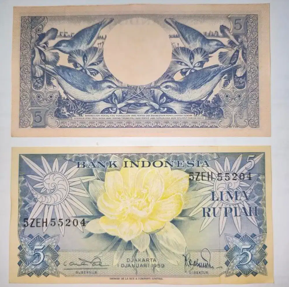 Uang Kuno 5 Rupiah 1959