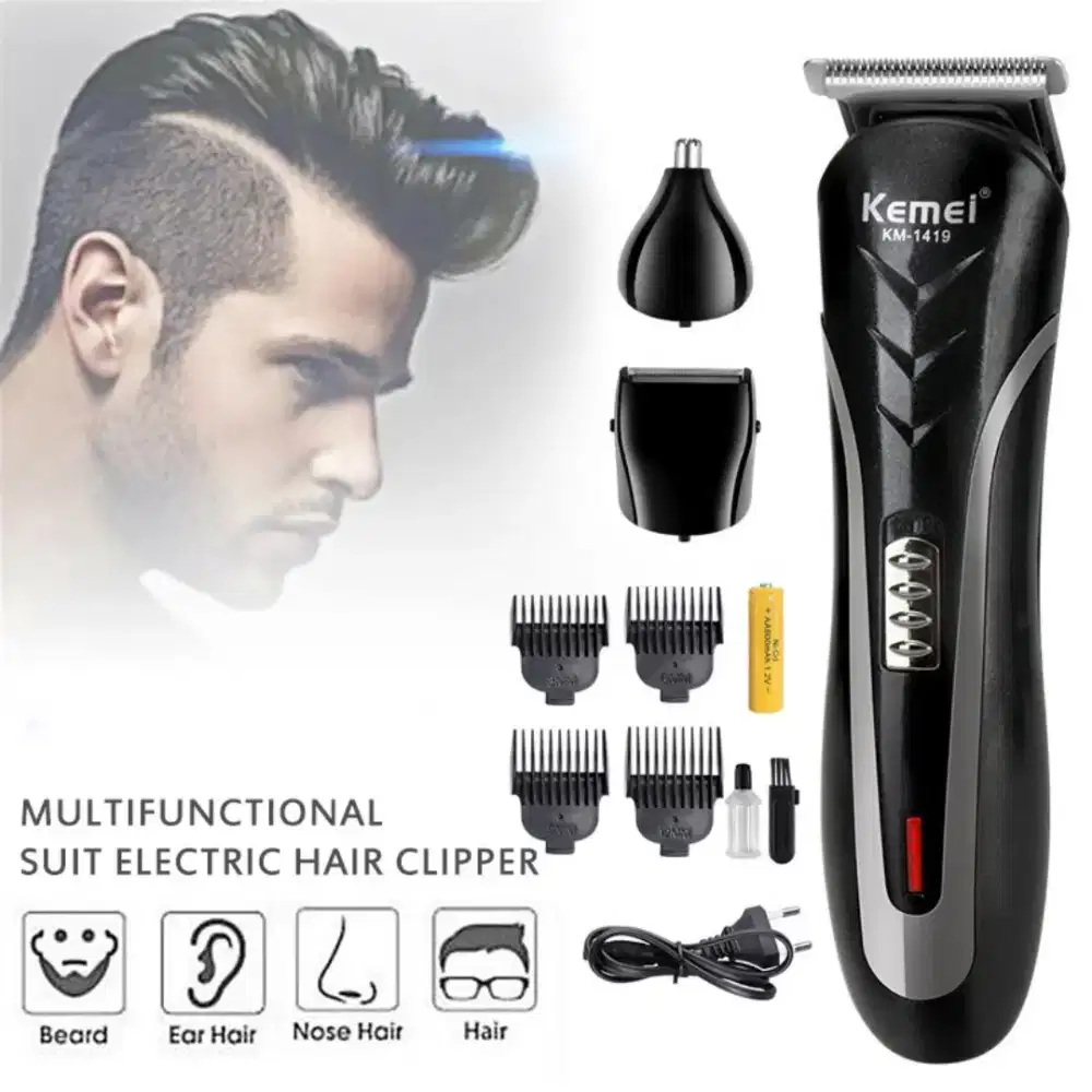 Kemei Mesin Cukur Rambut KM1419 Alat Potong rambut Portable
