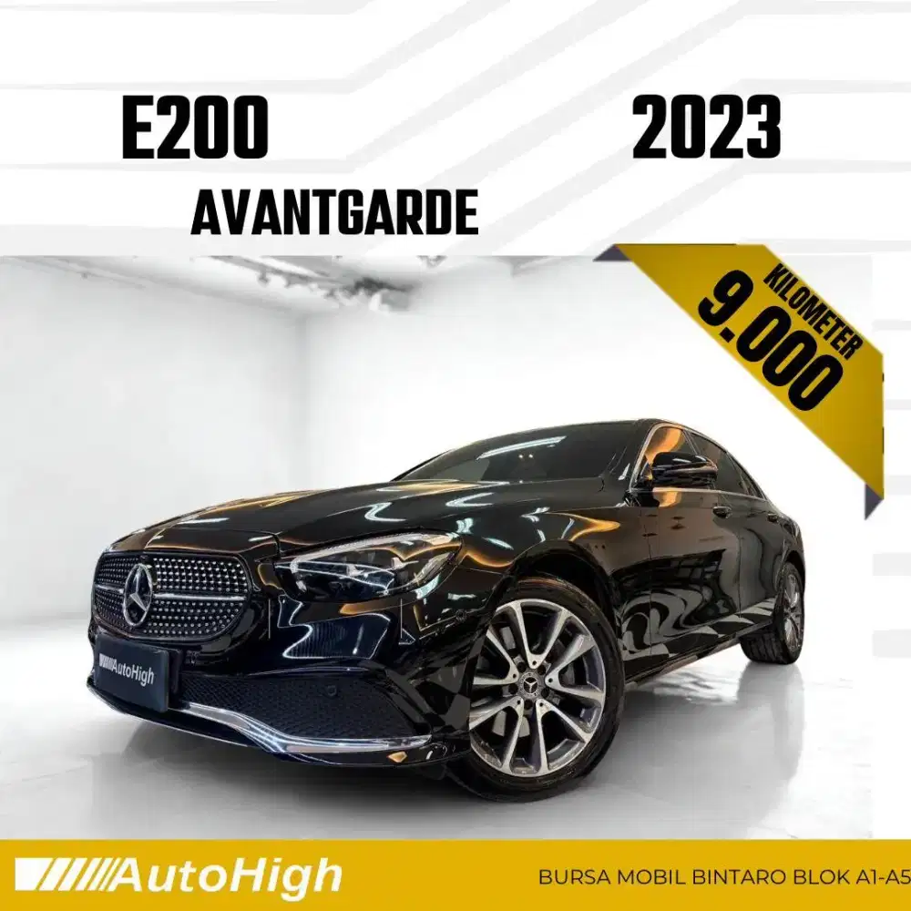 DP10% [Km9.000] E200 AVG Panoramic 2023 Black Reg 2024 #AUTOHIGH