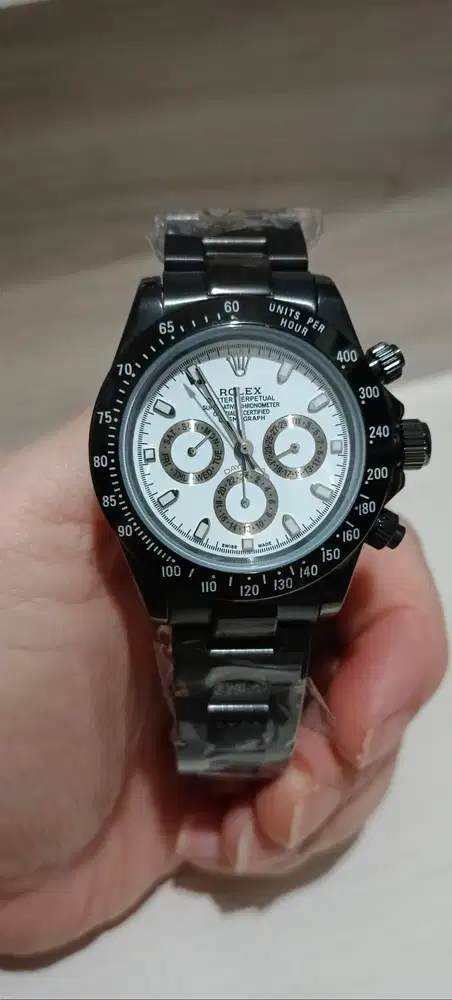 Jam rolex black daytona body stainless japan matic jastip kapal cruise