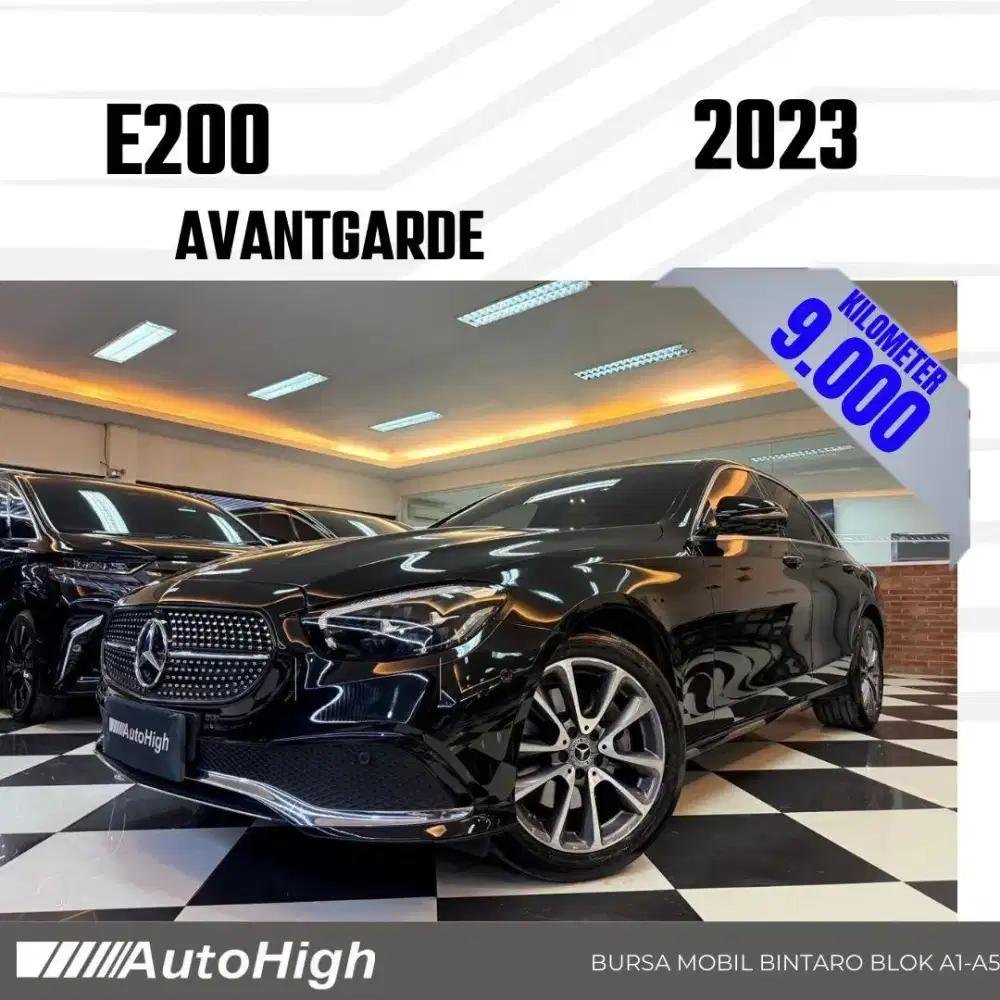 DP10% [Km9.000] E200 Panoramic 2023 Black Reg 2024 #AUTOHIGH