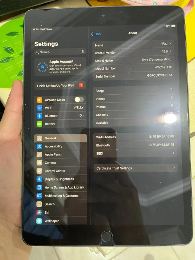 Ipad gen 7 32gb wifi only like new