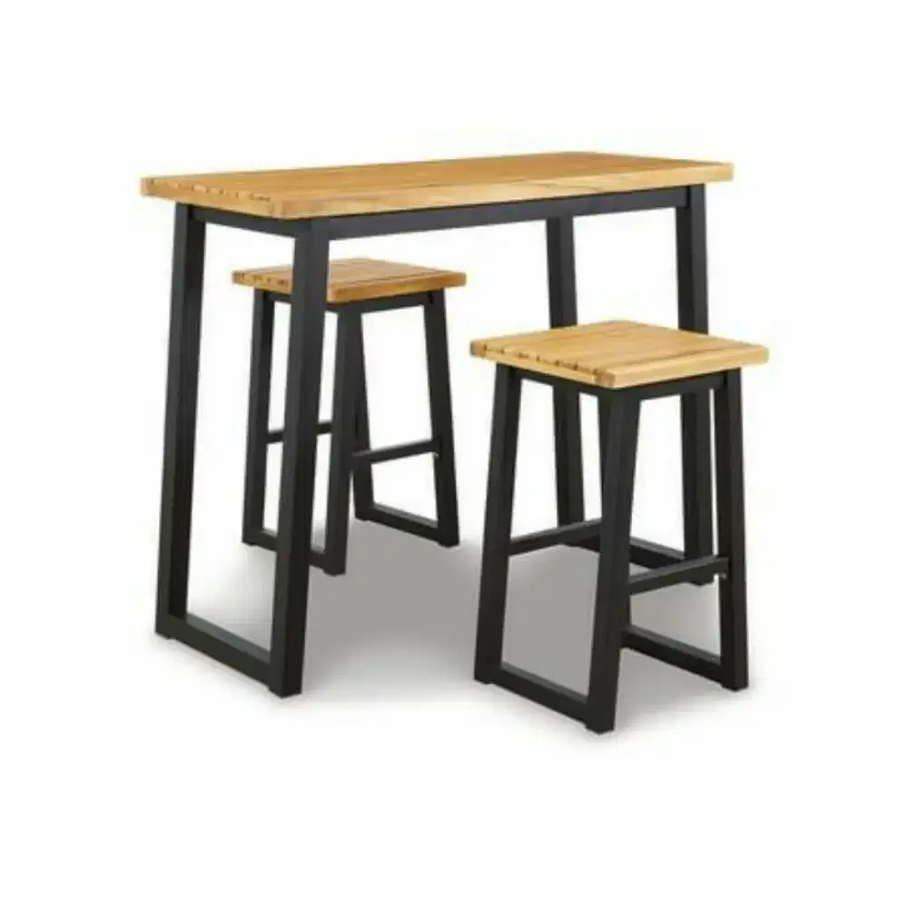 Meja set makan dan kursi tinggi standar