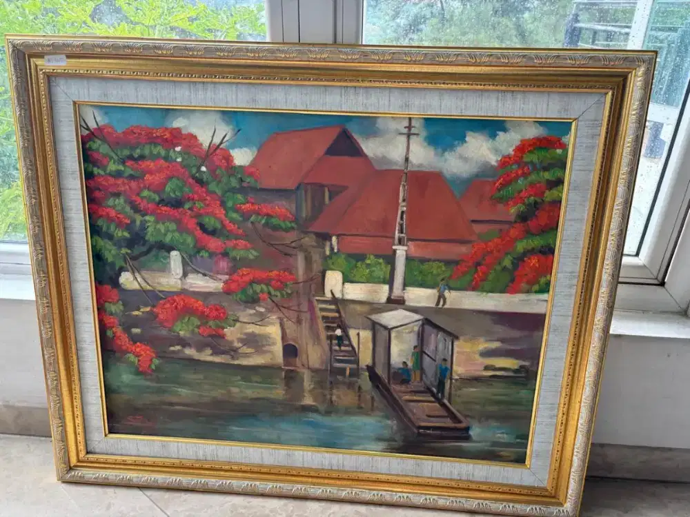 Lukisan Senja Sore Karya Siauw Tik Kwie