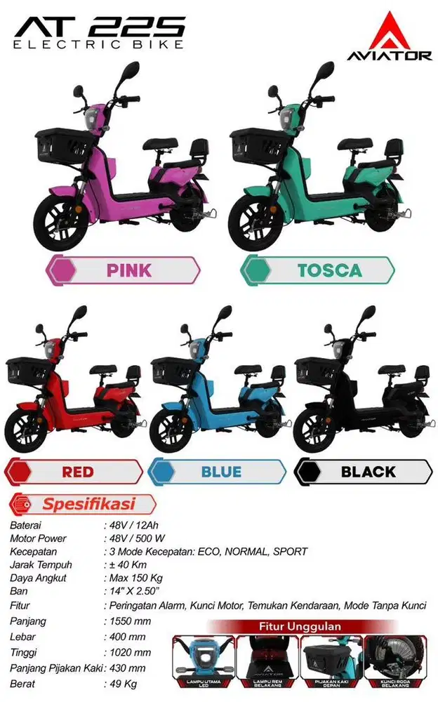 sepeda listrik di mulai dari harga 3 jutaan