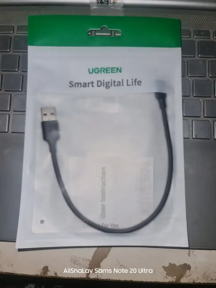 Kabel Data Type C Ugreen New Kabel Pendek 25 cm Cocok Buat Powerbank