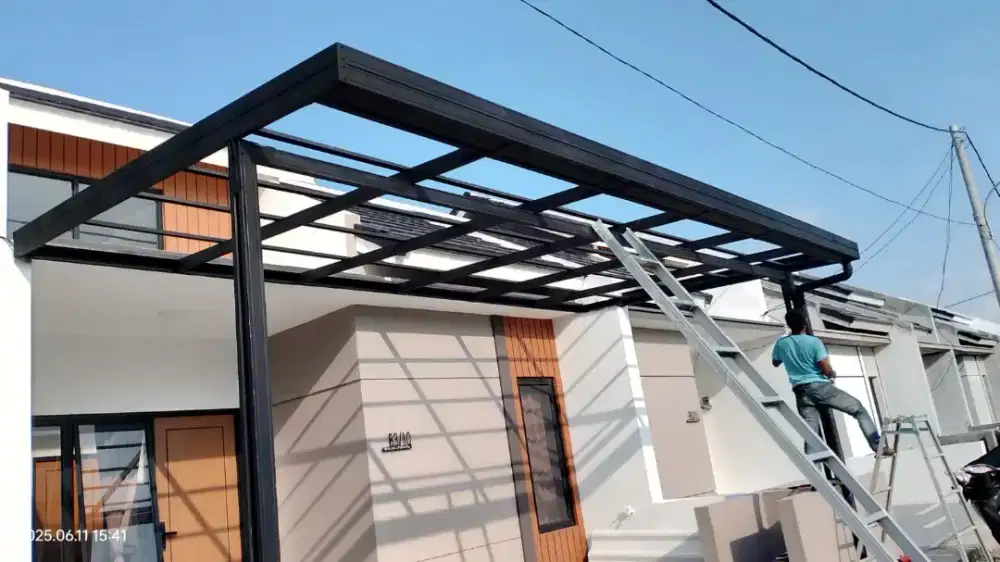 Kanopi rangka holo galvanis pelavon