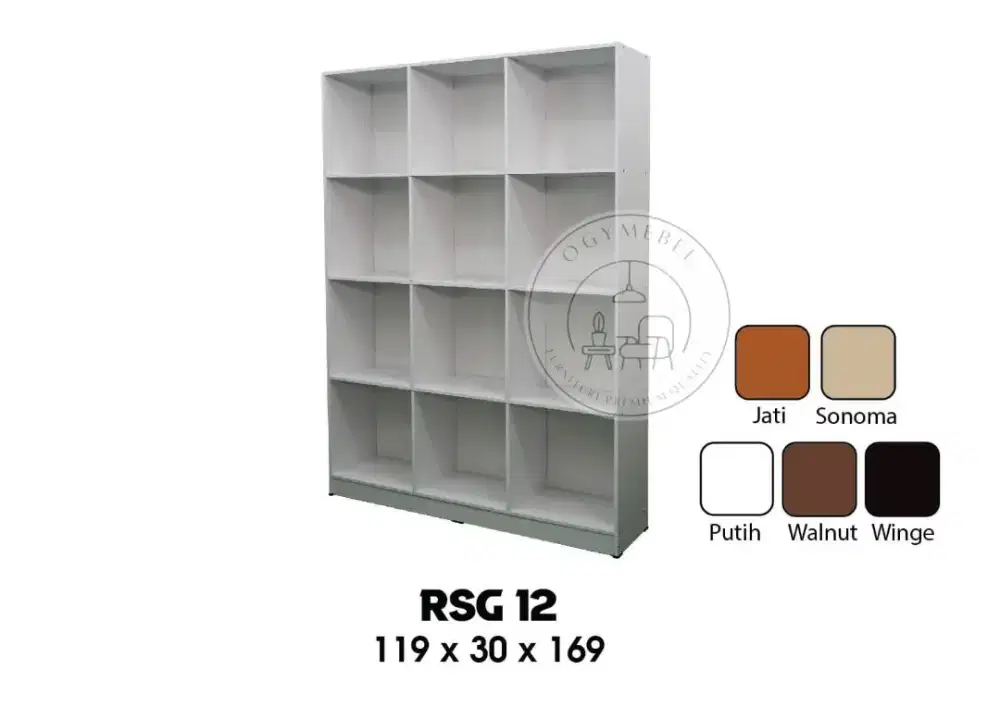 READY RAK BUKU 12 RUANG TERMURAH TERLARIS SALE