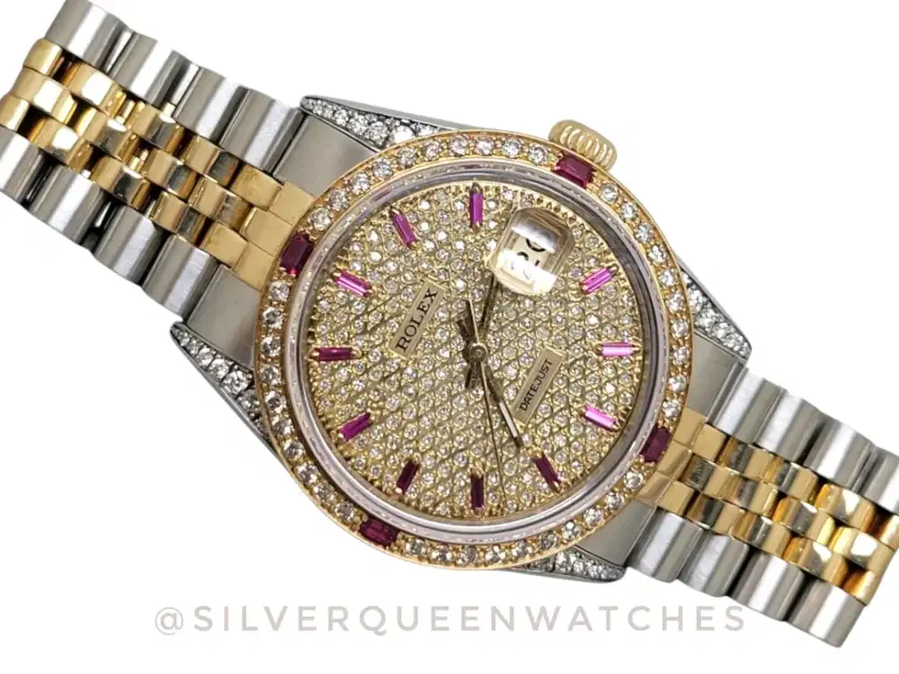 Rolex 18KSS Full Diamond Ruby