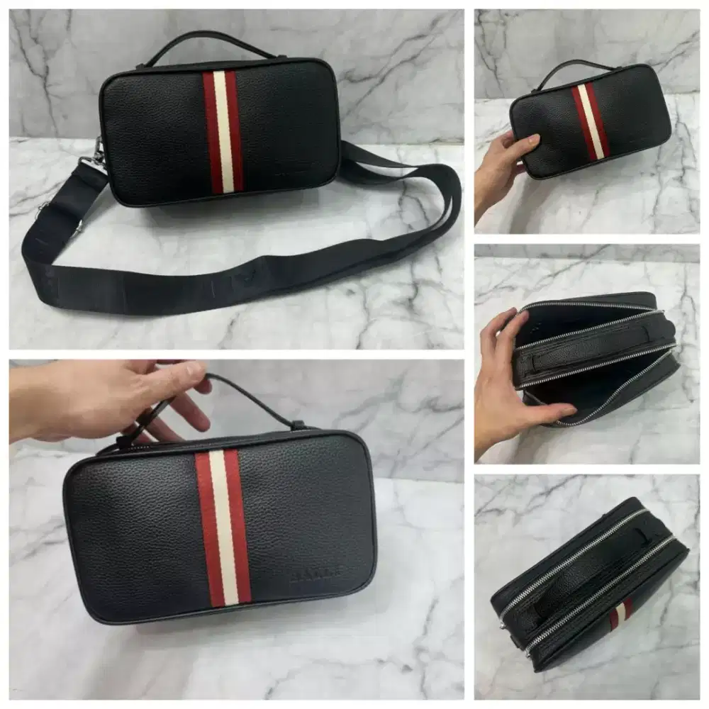 Pouch pria bally handbag leather