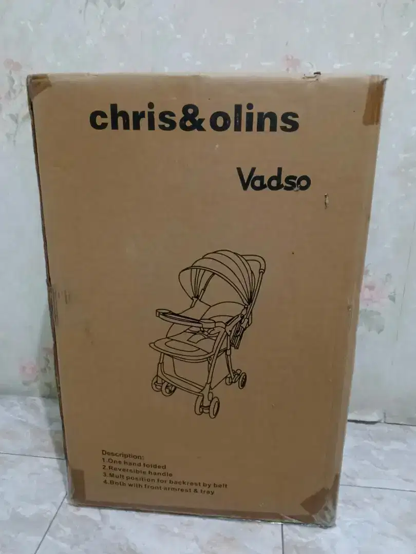 ChrisOlins A817 Stroller Vadso Reversible Handle warna Khaki(Preloved)
