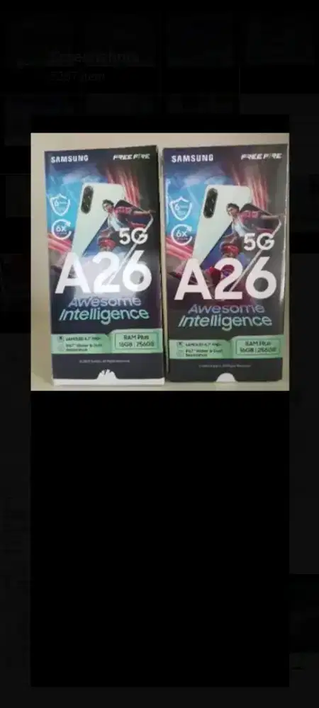Samsung Galaxy A26 5G 256gb ram 8gb dan8/128 resmi