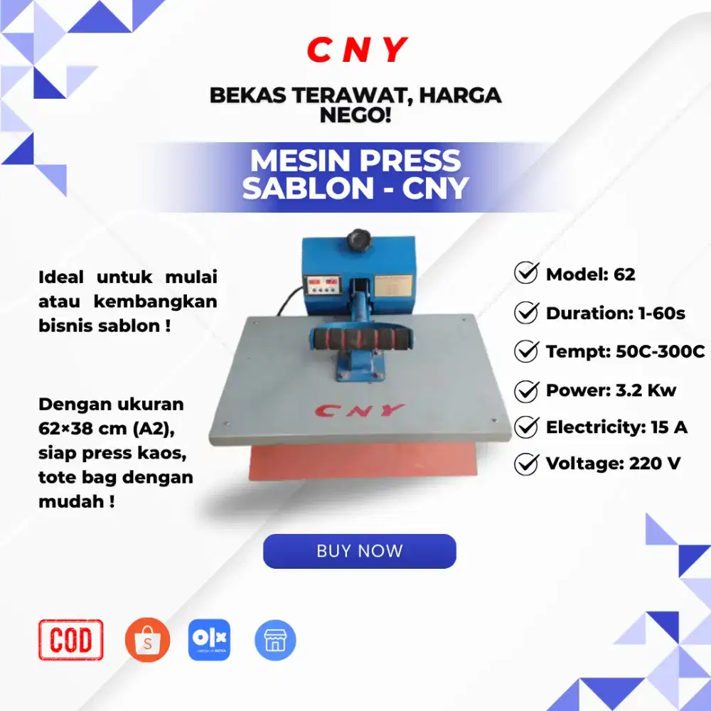 Mesin Press Sablon CNY 62