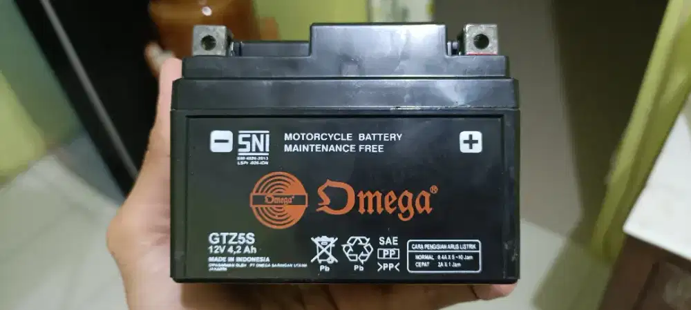 Aki Kering Motor Merk Omega