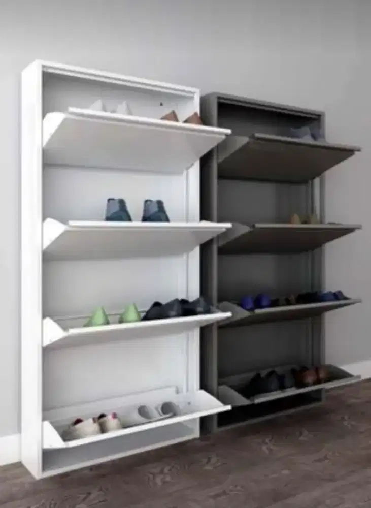 Rak Sepatu Besi Importa (Brown / White)