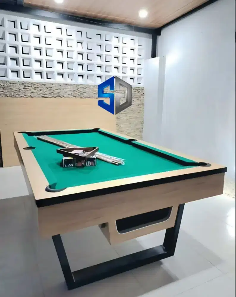 Billiard Table meja bilyar 7 8 9 feet Full rangka besi full set