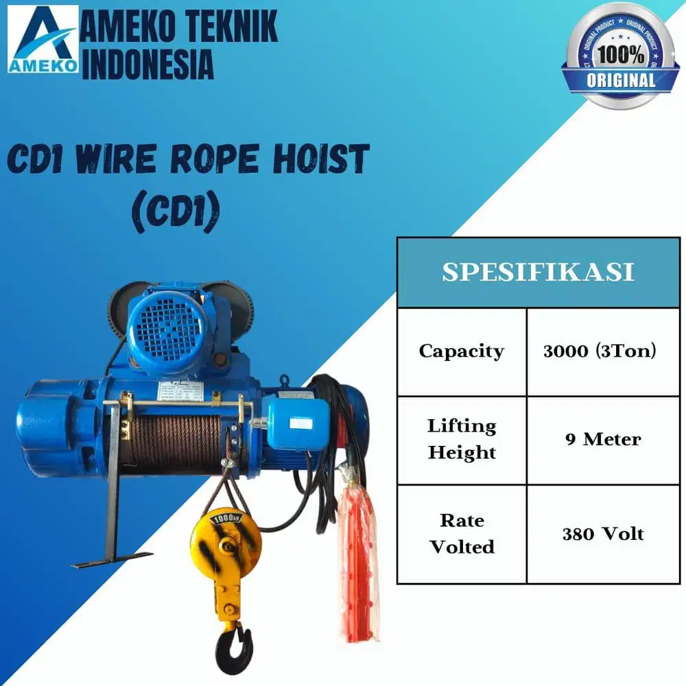 CD1 WIRE ROPE HOIST - AMEKO