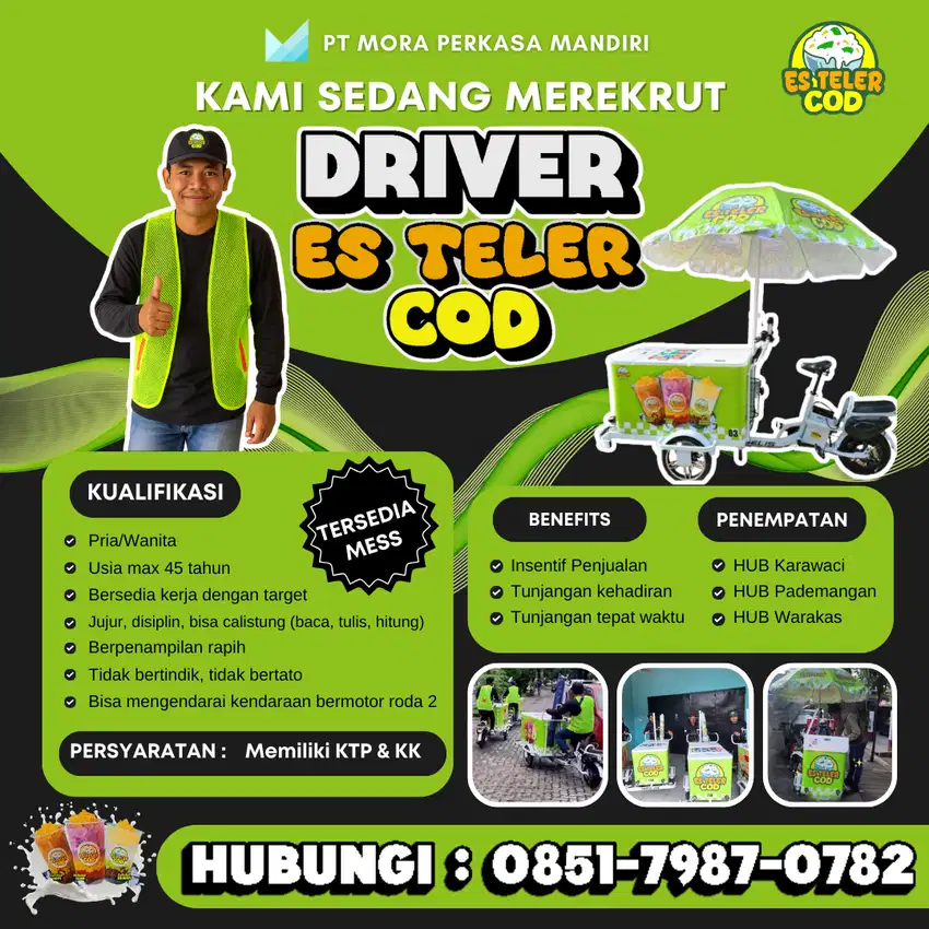 Driver Sepeda Listrik Keliling Es Teler COD