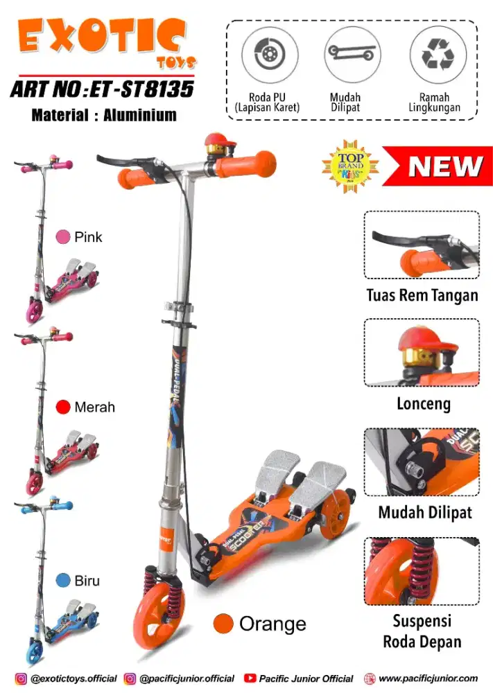 Scooter Injak Anak Exotic aluminium berkualitas n terlaris