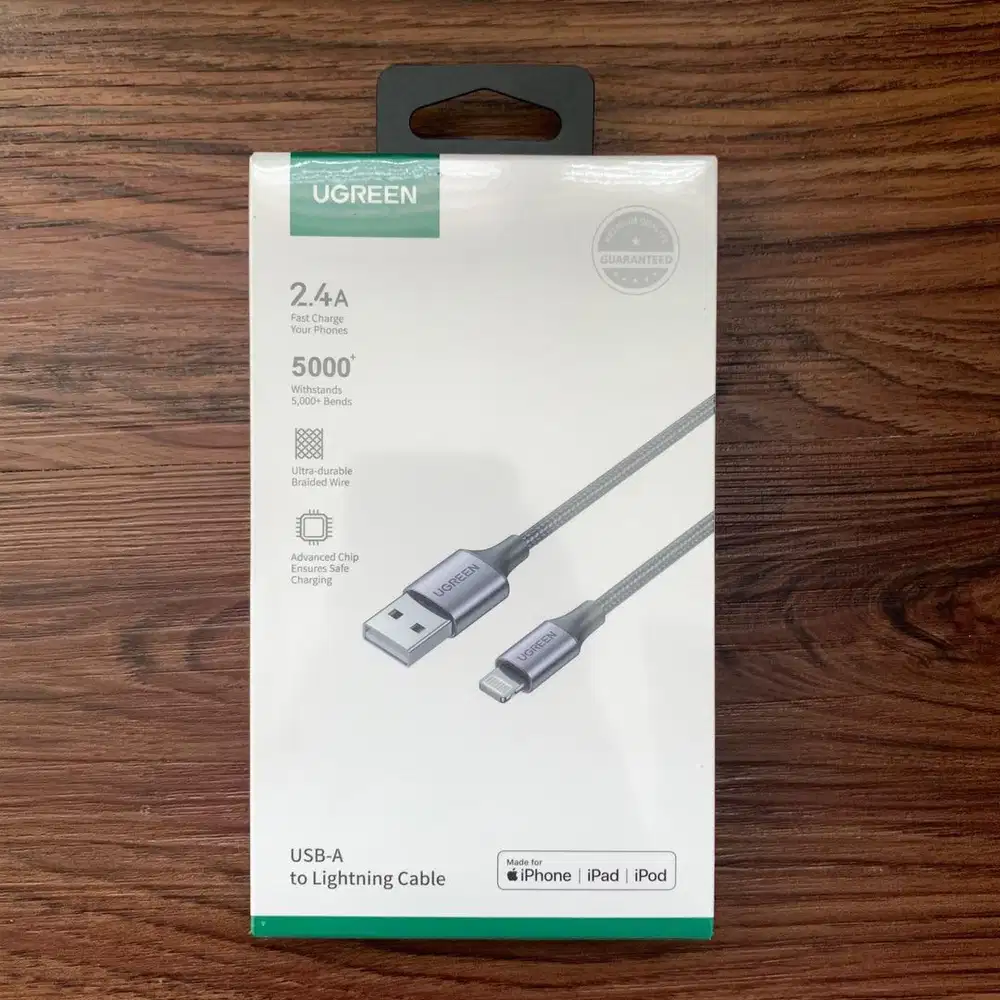Kabel iPhone UGREEN MFi Fast Charging | Nylon Braided