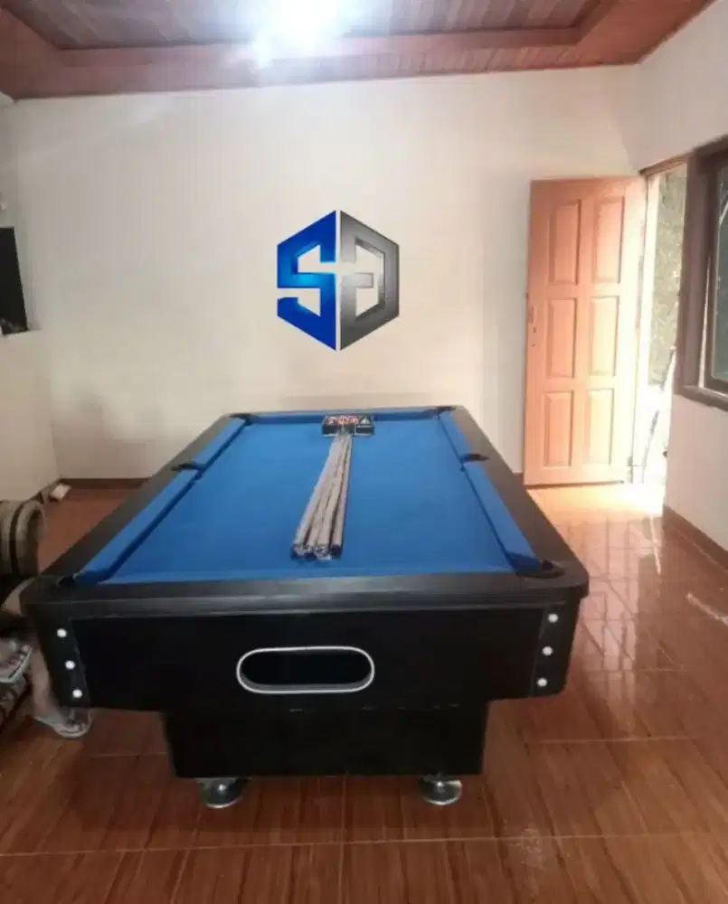 Meja billiard 7ft standard tanpa koin full set biliar bilyar pool