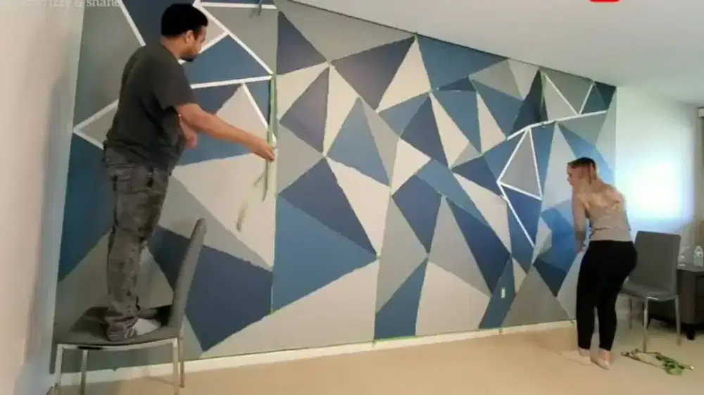 TUKANG CAT DINDING special Geometric motif pola