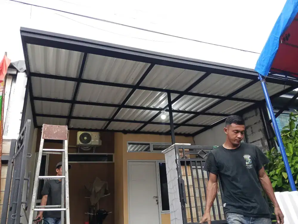 Kanopi besi holo galvanis