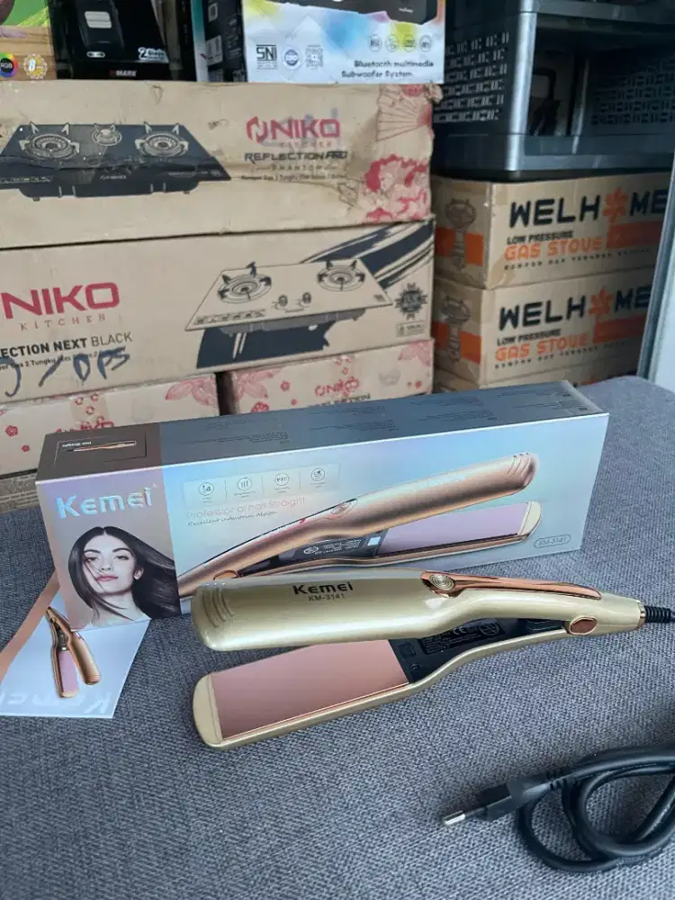 KEMEI GOLD ORIGINAL CATOK PELURUS RAMBUT BARU
