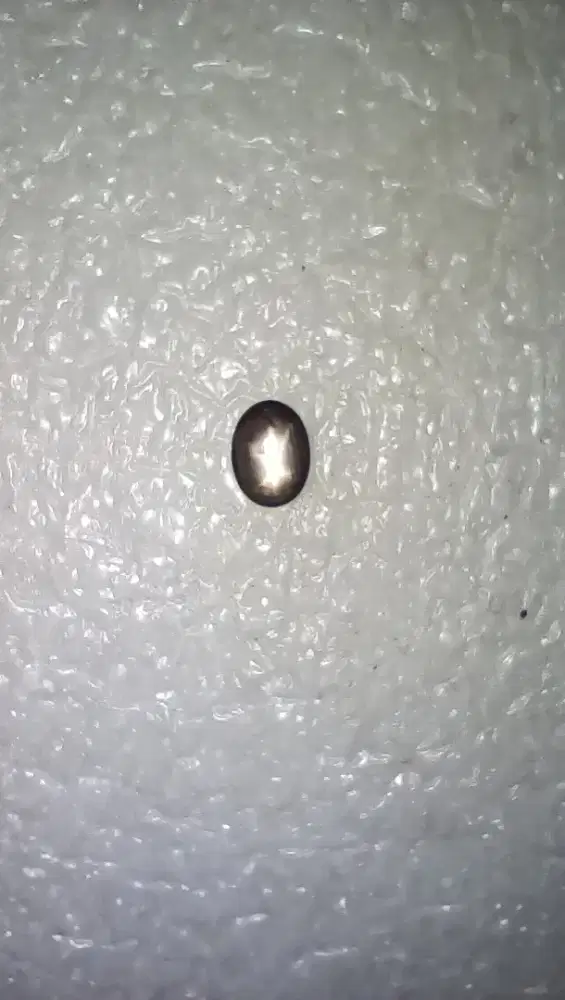 Natural Star Black Sapphire 6 Rays 0.83 Ct Bang Kacha Bersertifikat