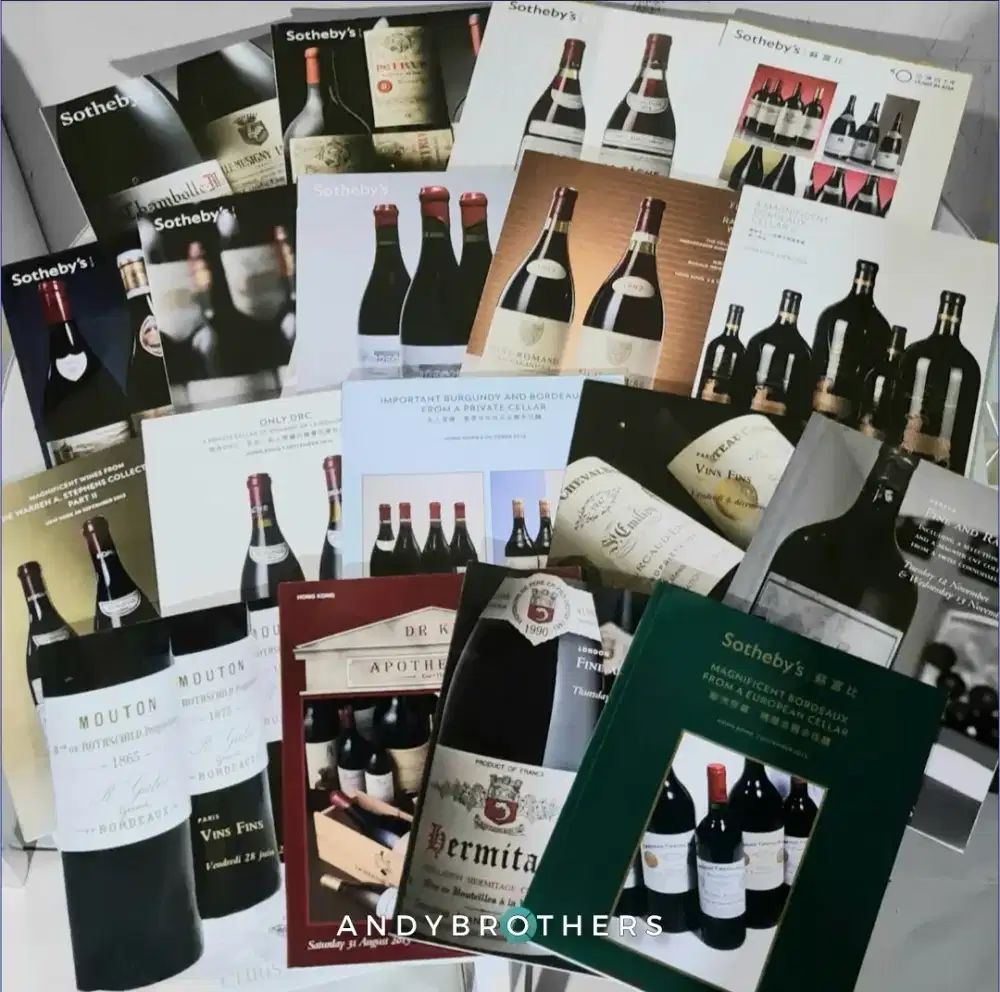 18 pcs Buku Katalog Sotheby's - Christie's Lelang WINE terbaik Dunia