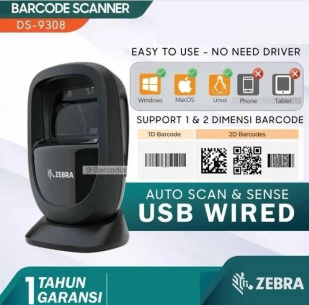 Scanner Barcode ZEBRA DS9308 NEW 100%